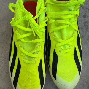 Adidas Neon Yellow and Orange Cleats